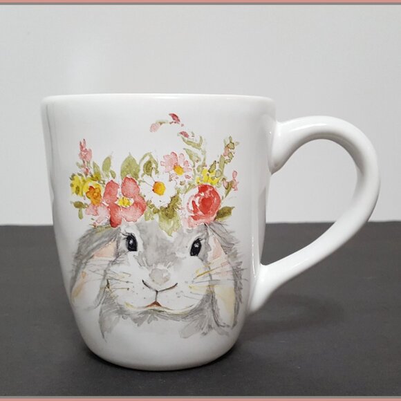 NEW Certified International Set of 4 Sweet Bunny Mugs 20 OZ Earthenware - Picture 2 of 7